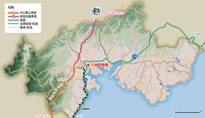 穴水町全図